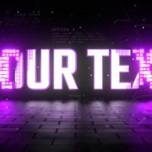 Dynamic Pixel-Glow Text Headline Animation Customizable MP4 for Streamers and Creators, 1920x1080px, 4s Loop image 9