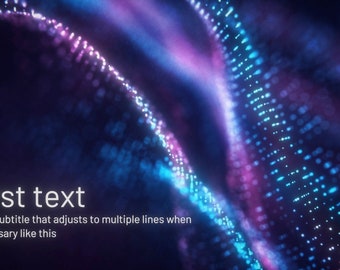 Dreamy particles overlay with custom text and colors - great for any video - amazing particles flow - great for twitch and youtube overlay