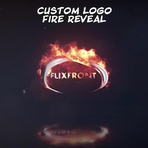 Aangepast Fire-logo onthullen animatie met geluid | 10 seconden durende HD-logo-animatie | Aanpasbare slogan en vuureffecten