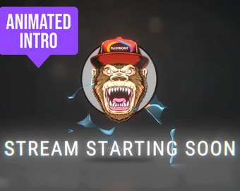 Customizable Intro for Twitch (Starting Soon) gaming style strike and explosion - custom colors, text, avatar - get unique!