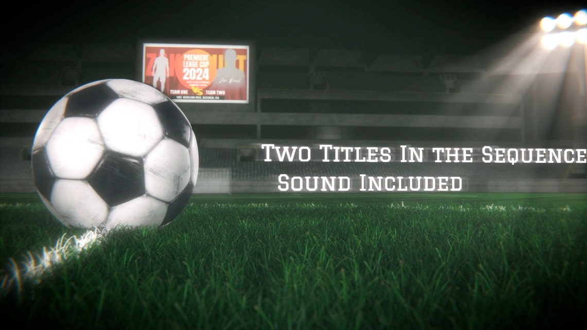 Soccer Football Animation Intro, Two Headlines and Two Subtitles ...