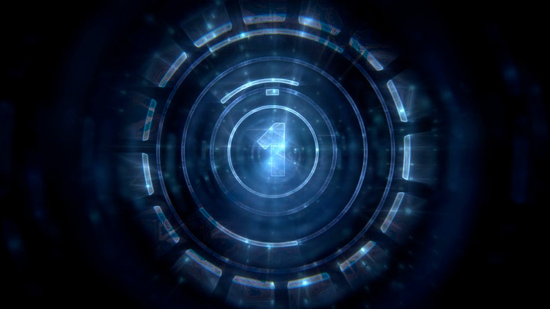 Digital Countdown Intro - Animated Glowing Custom Color Countdown With ...