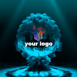 Onthulling van het geanimeerde logo van Smoke Bomb Puff Stinger - Logo onthuld in de mysterieuze Smoke Puff Cloud met filmisch geluid, aangepaste rookkleur