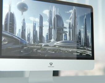 Customizable iMac Desktop Mockup Animation for Websites - sound included