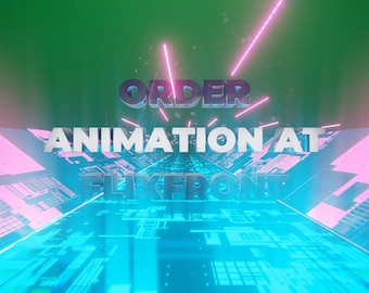 Cyber Message Animation With Sound - Custom message appears on the customizable color neon style background