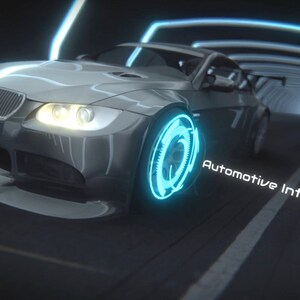 Automotive Concept Intro Animation - Concept Car Driving Through a ...