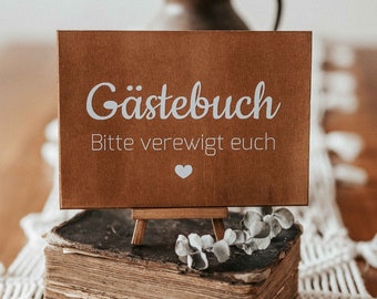 Gästebuch, Holzschild, Hochzeit, Hochzeitsschild