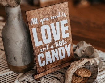 Holzschild, Love, Candybar, Hochzeit