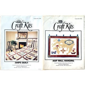 Vtg Better Homes and Gardens Patterns Ships Quilt Karte Wandbehang 1985 NOS