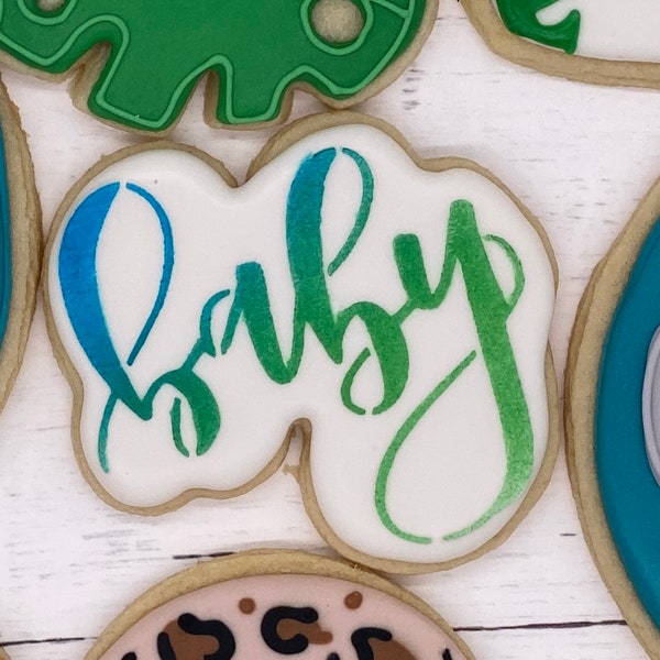 Custom Cookie Cutter BABY PLAQUE Baby Word Shower Love Fast Made, Fast Ship