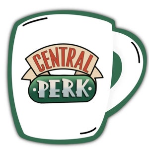 Custom Cookie Cutter The one with the FRIENDS CENTRAL PERK Coffee Mug Fast Made, Fast Ship