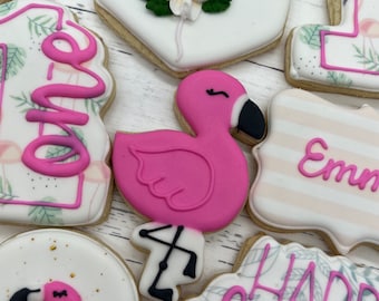 Custom Cookie Cutter FLAMINGO Let’s Flamingle Bird Pink Animal Beach Cute Fast Made, Fast Shipping