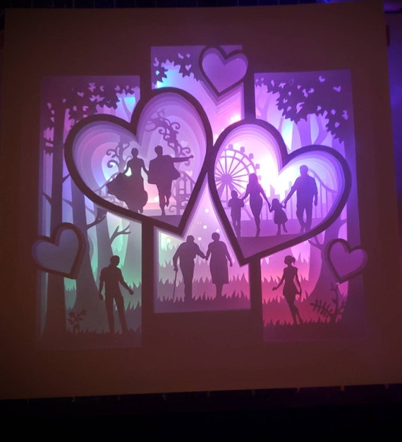 Lights included! Mother's Day shadow box 8.5x8.5 (finished physical product) Il_570xn
