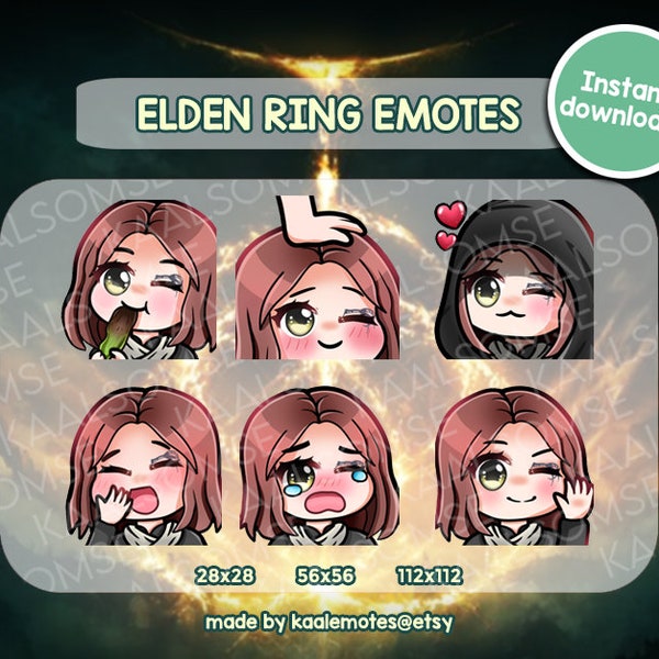 6 Elden Ring Emotes MELINA für Twitch Discord