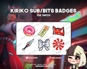 Kiriko Overwatch Subs and Bits badges for Twitch