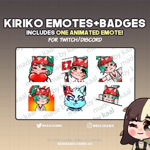 Kiriko Overwatch Emotes (includes one animated emote) for Twitch and Discord