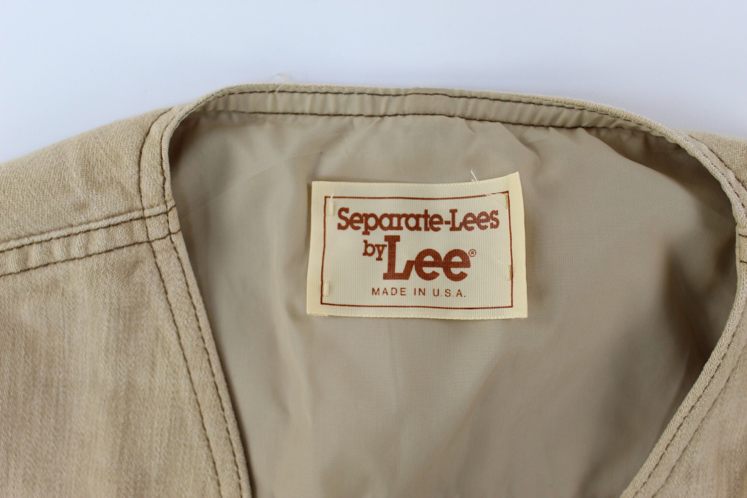 80s Lee Tan Vest - Etsy