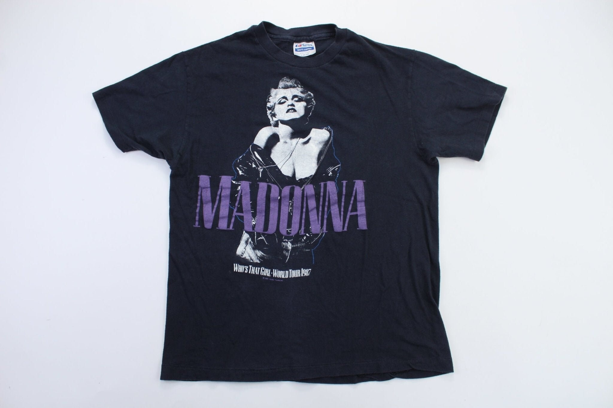 Discover 1987 Madonna Who's That Girl World Tour Graphic T-Shirt