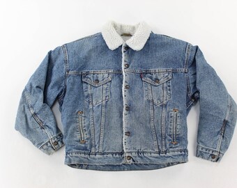 Sherpa Lined Denim Jacket - Etsy 