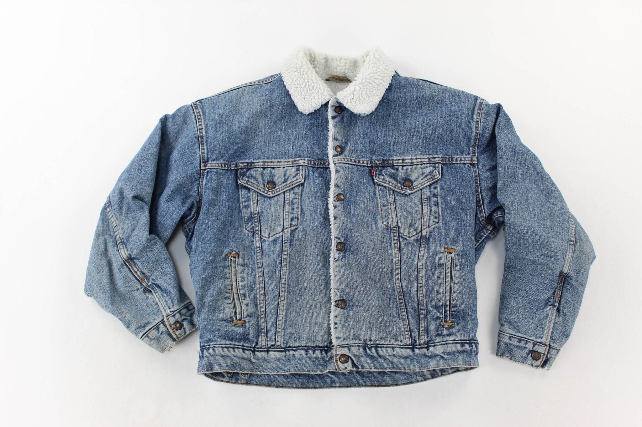 Sherpa Lined Denim Jacket - Etsy 