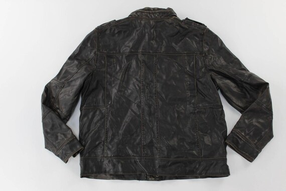 Levi's Brown Leather Jacket - Etsy 
