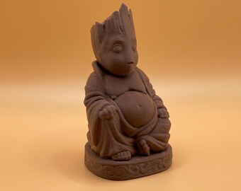 Groot as Buddha: Harmonious natural force for your home! Guardians of the Galaxy style serenity!