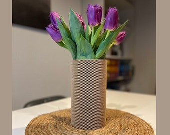 Stilvolle Vase - Grid: Einzigartig und Dekorativ! Perfekt für Blumen und als Deko-Element! Modernes Kunstwerk für Ihr Zuhause!