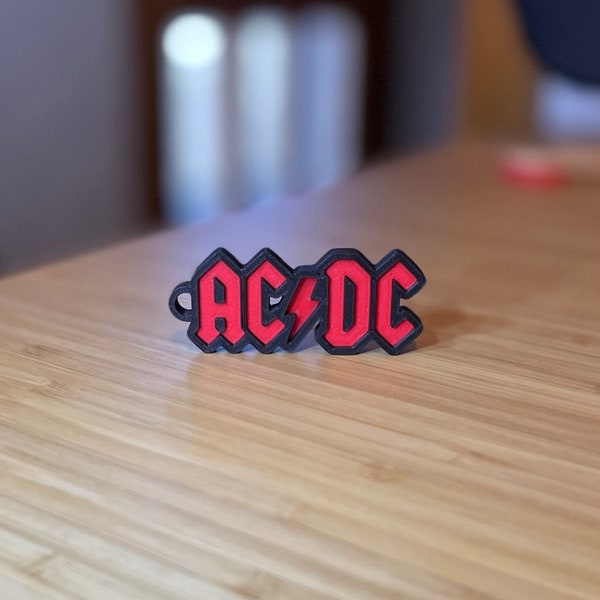 ACDC Keychains | ACDC Gift | Car Key Ring  | 3D Printed | Gift Ideas | Birthday Gifts