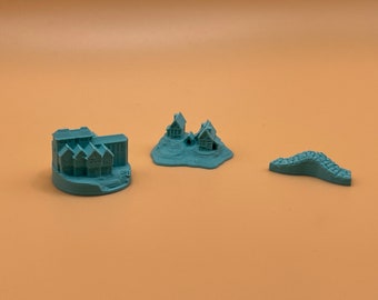 Catan EU Spare Parts (Unofficial): Color-customizable and uniquely labeled!