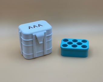 Battery Box | Battery Organizer | Battery Storage | AAA Battery | Schubladen Organizer | Battery Holder | Individuell Steckbar