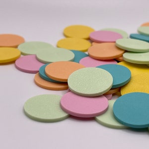 Round confetti for birthdays, table decoration, reusable: stylish confetti, sustainable confetti, modern, environmentally conscious Gemischt Pastell