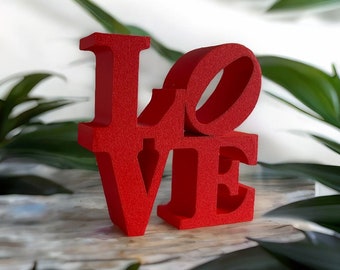 Love Sculpture | Valentine's Day | Abstract Art Decor | Love Sign | 3D printed art