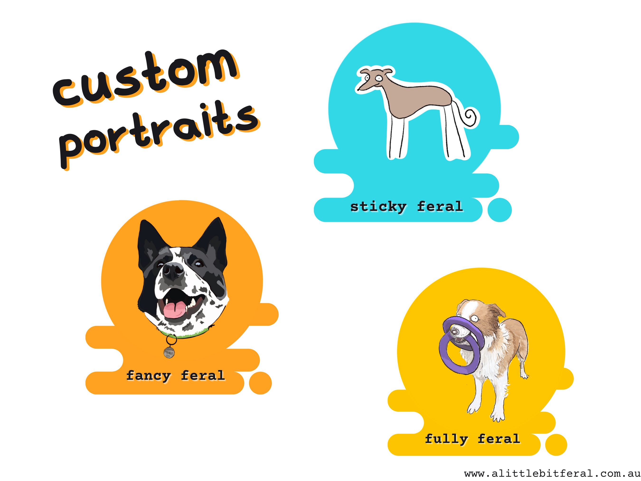 Sticky Feral Stick Figure Personalised Pet Portrait digital - Etsy