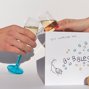Biglietto d'auguri celebrativo Bubbles / un po' selvaggio