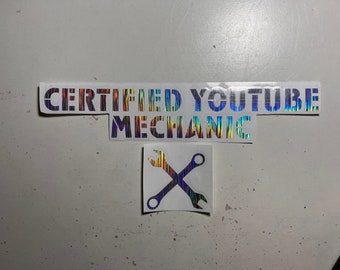 Gecertificeerde YouTube Mechanic Vinyl Sticker