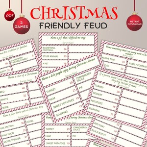 Christmas Friendly Feud: A Fun and Festive Trivia Game for the Whole Family to enjoy.