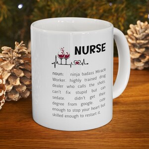 Nurse Badass Inspirational White Ceramic Mug 11oz