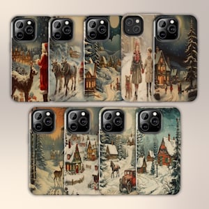 Festive and Fabulous Christmas Vintage iphone Tough Case for 11, 12, 13 & 14 and more, Tech Gift, iphone pro, iphone plus, iphone pro max