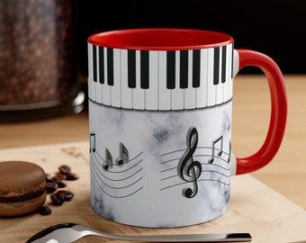 Piano Mug,  Piano Player Gifts, Piano Cup, Piano Gifts, Piano Coffee Mug, Musician Mug, Music Teacher Mug, Band Student Gift
