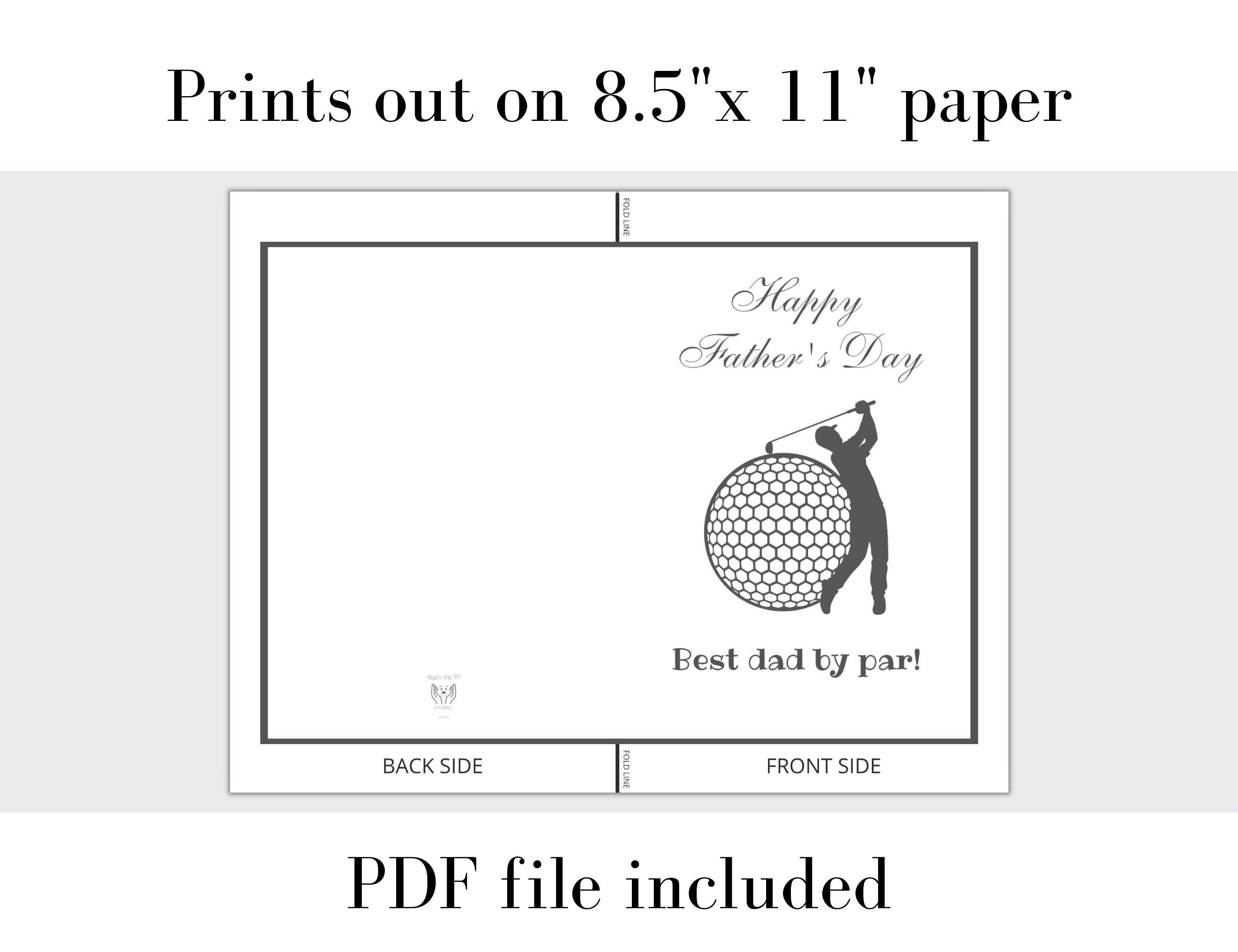 Father's Day Card Printable, Happy Father's Day Black &amp; White, Instant ...