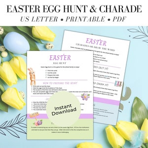 Easter Egg Hunt & Charade Printable Games