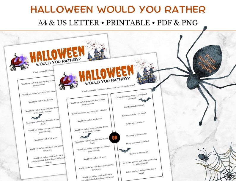 4 Adult Halloween Game Bundle Printable, Halloween Party Games for ...