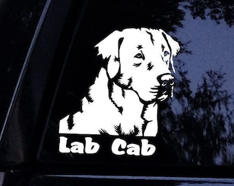 Calcomanía de Labrador - Calcomanía de Labrador Retriever - Calcomanía de vinilo para ventana de coche