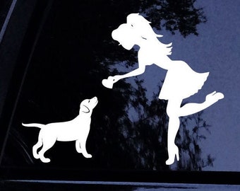 Pegatina para labrador - Sassy Lady ama a su labrador retriever - Vinilo adhesivo para ventana de coche o portátil