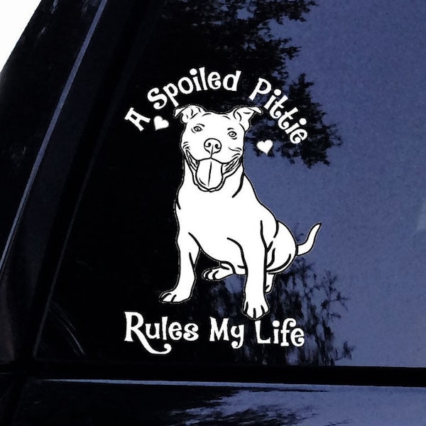 Adesivo Auto Adesivo Per Auto Pitbull - Decal Glossy Multicolore Resistente