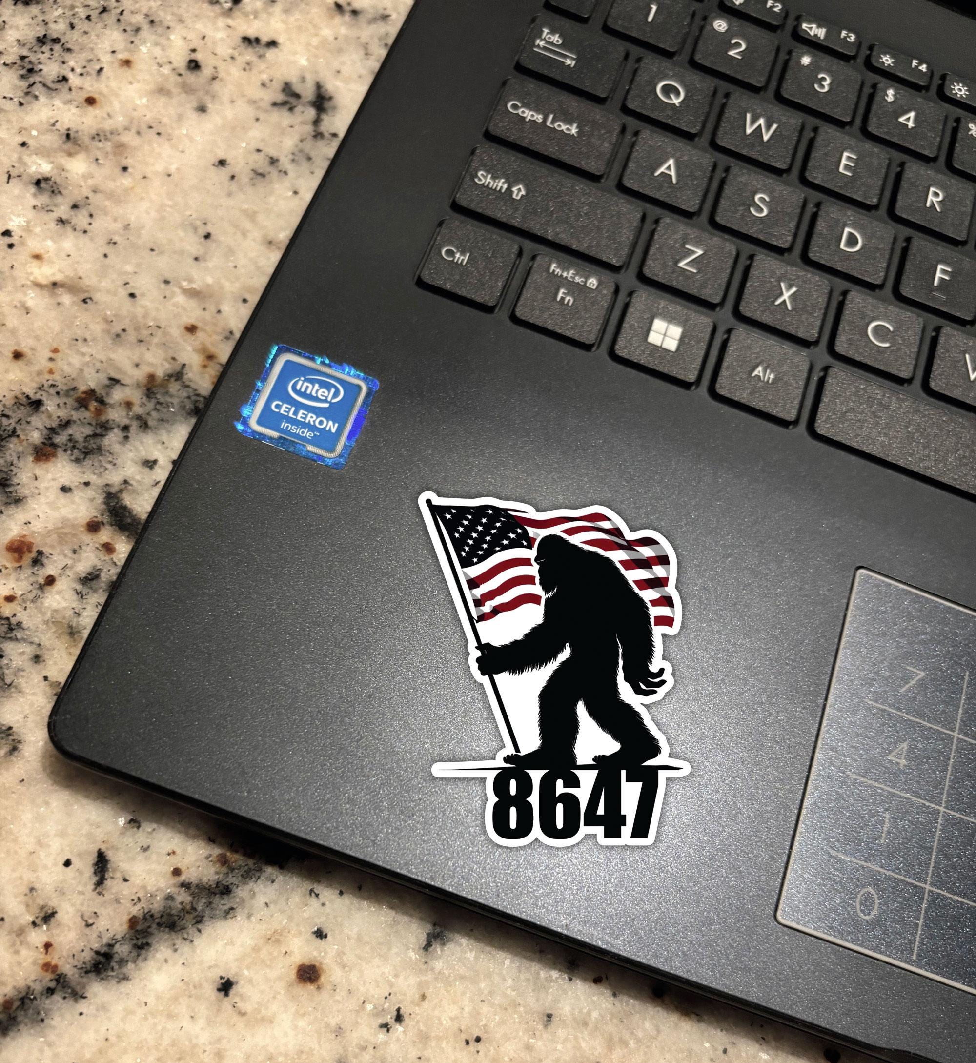 8647 Sticker - Sasquatch Says 8647 FDT Anti Trump Decal Sticker