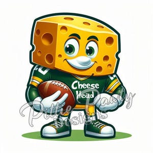 Cheese Head PNG Digital Download - Cheese Head Football Fan - Green Bay Football - PNG Sublimation Design for Shirt and Decal Stickers