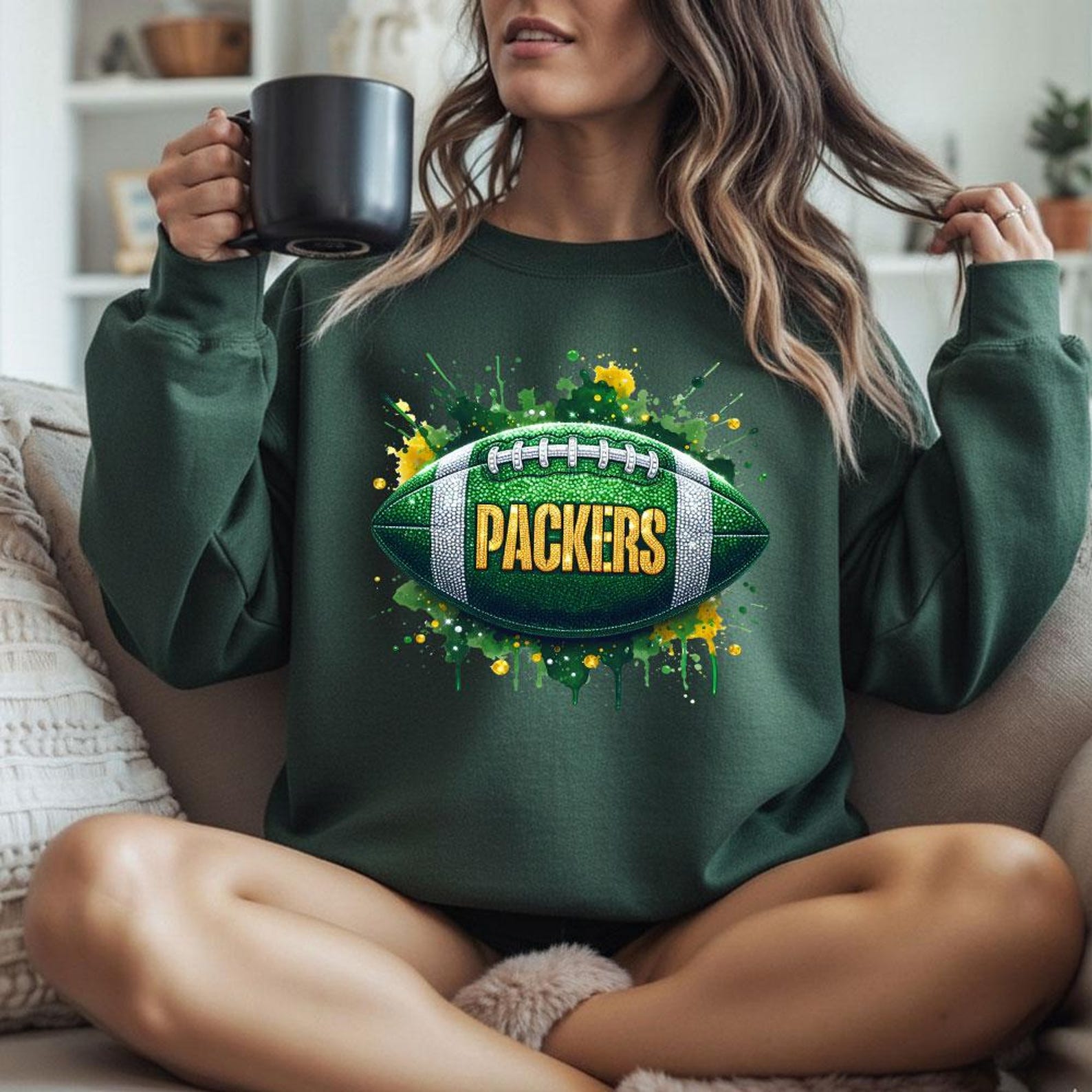 Packers PNG Digital Download - Sparkle Football Rhinestone Packers - 2 ...