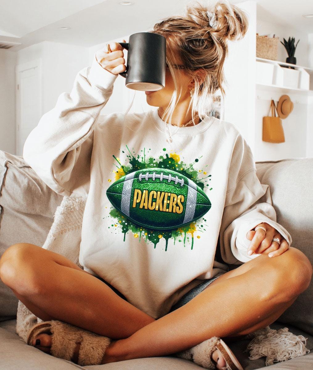 Packers PNG Digital Download - Sparkle Football Rhinestone Packers - 2 ...