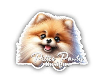 Pomeranian Silhouette Vinyl Sticker Car Decal Personalized